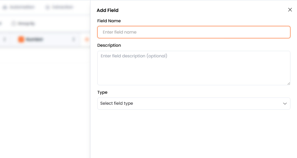 Column configuration sidebar