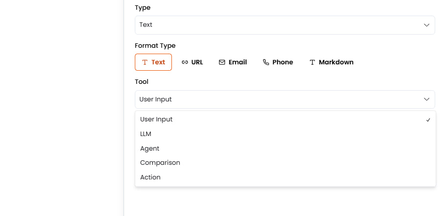 Tool source dropdown