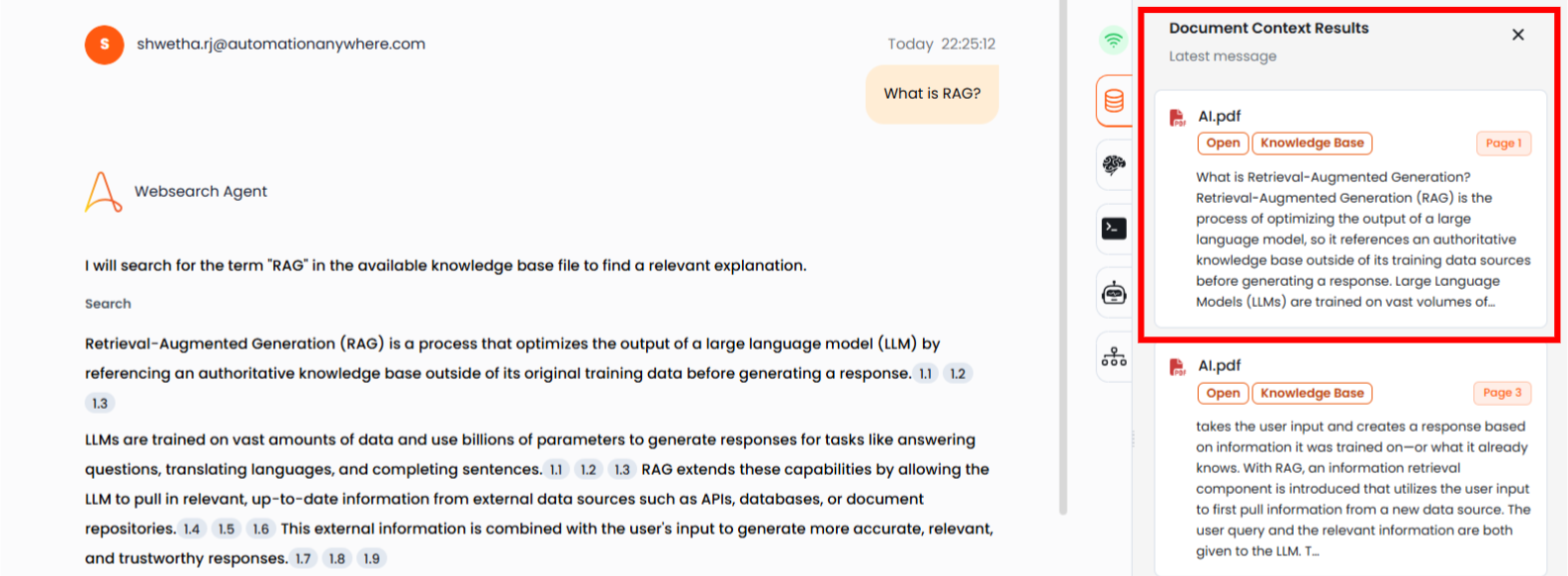 Document Context Results