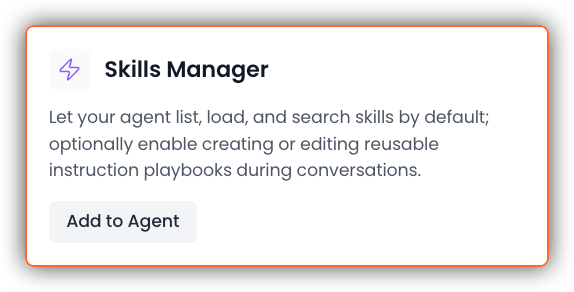 Instalar Toolkit Gestor de Skills desde la Pestaña de Toolkits