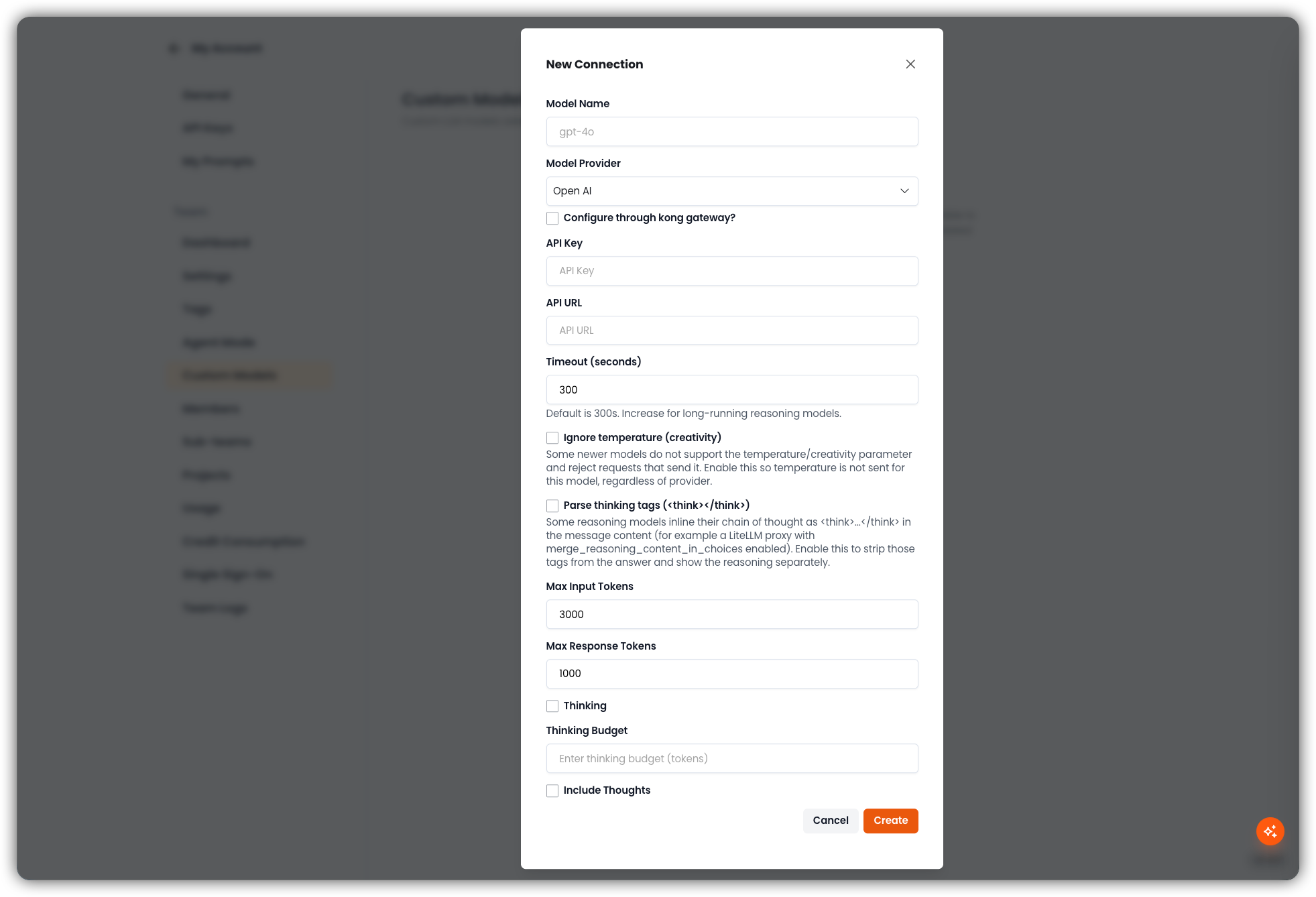 New Connection dialog