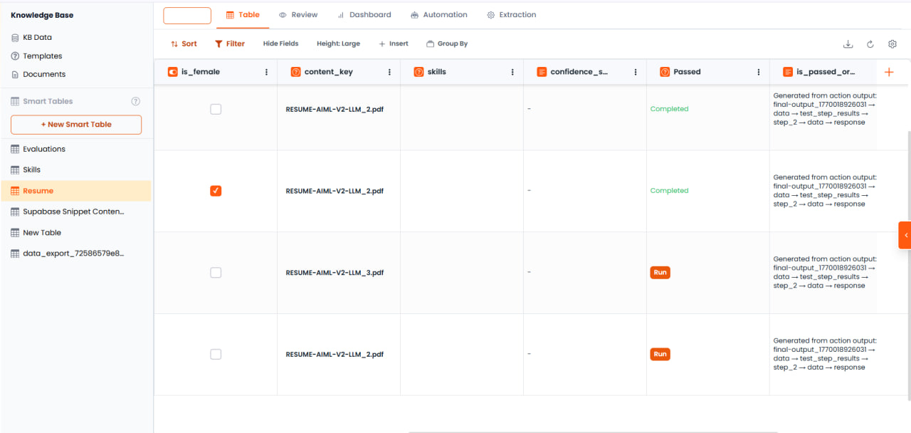 Botões Execute Cell/Row e Re-compute All