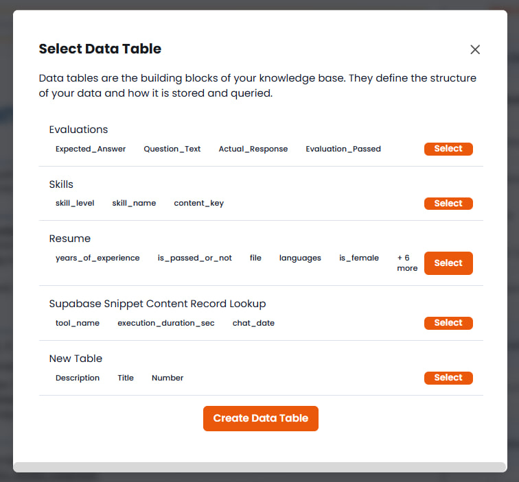 Modal de upload de arquivo com atribuição de Smart Table
